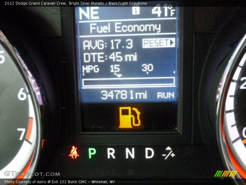 Bright Silver Metallic / Black/Light Graystone 2012 Dodge Grand Caravan Crew