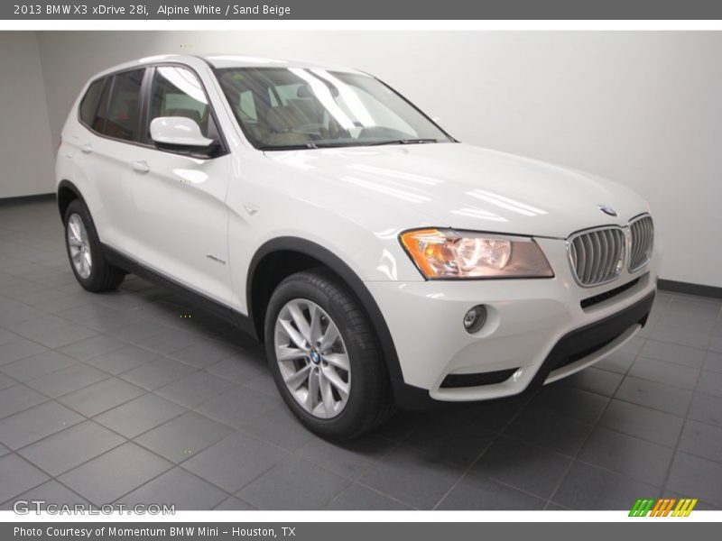 Alpine White / Sand Beige 2013 BMW X3 xDrive 28i