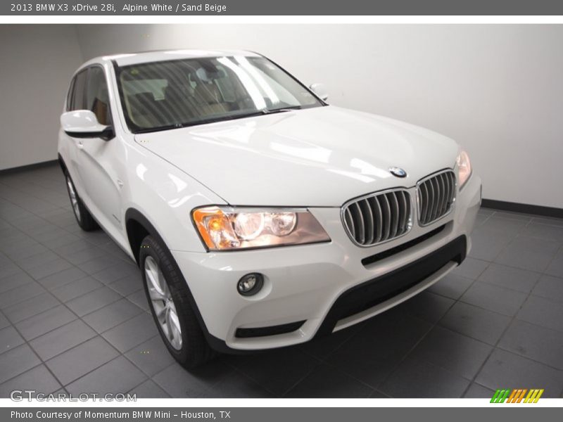 Alpine White / Sand Beige 2013 BMW X3 xDrive 28i