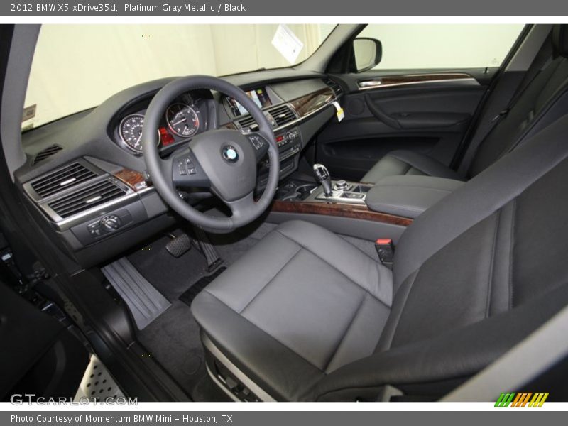 Platinum Gray Metallic / Black 2012 BMW X5 xDrive35d