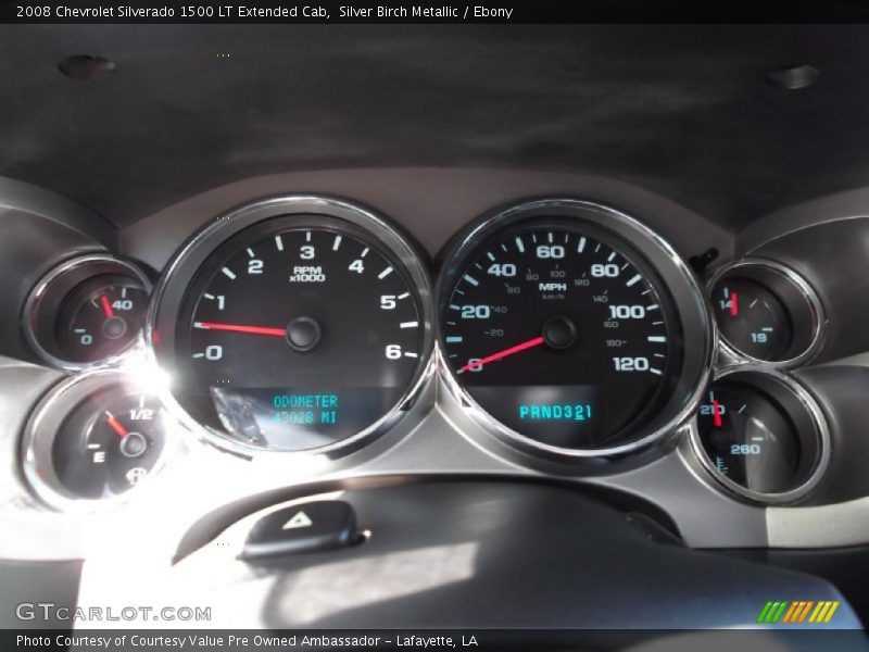 Silver Birch Metallic / Ebony 2008 Chevrolet Silverado 1500 LT Extended Cab