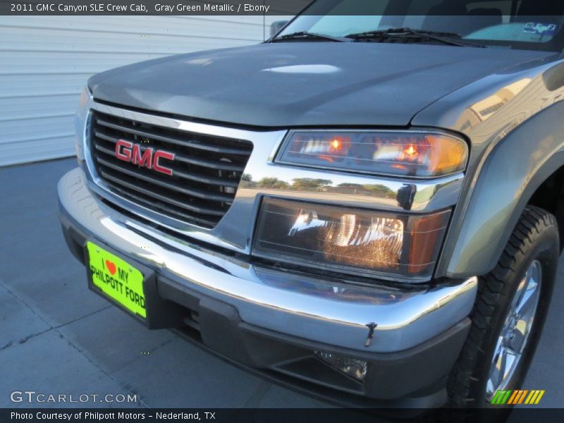 Gray Green Metallic / Ebony 2011 GMC Canyon SLE Crew Cab