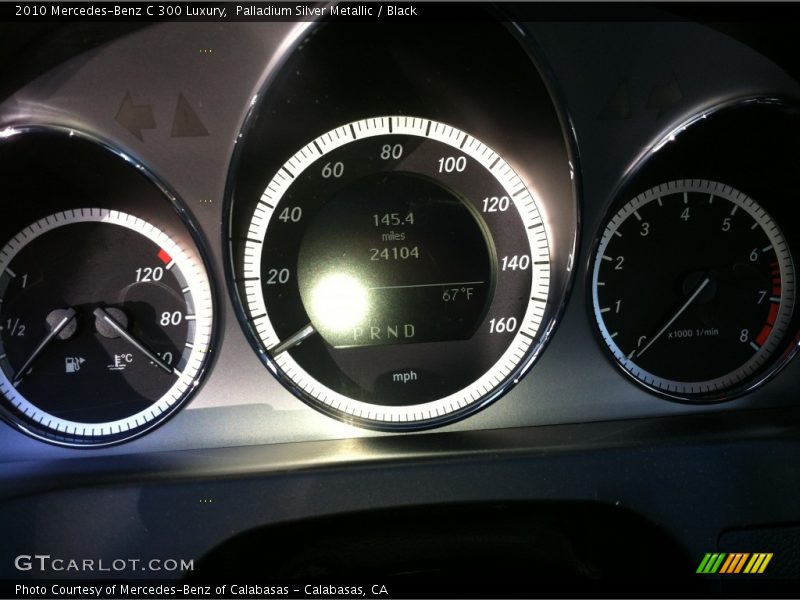 Palladium Silver Metallic / Black 2010 Mercedes-Benz C 300 Luxury
