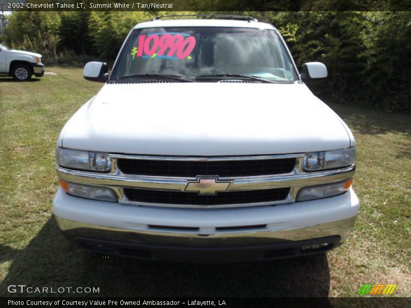 Summit White / Tan/Neutral 2002 Chevrolet Tahoe LT