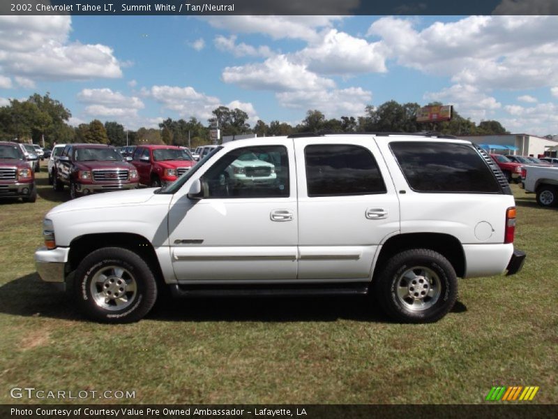 Summit White / Tan/Neutral 2002 Chevrolet Tahoe LT