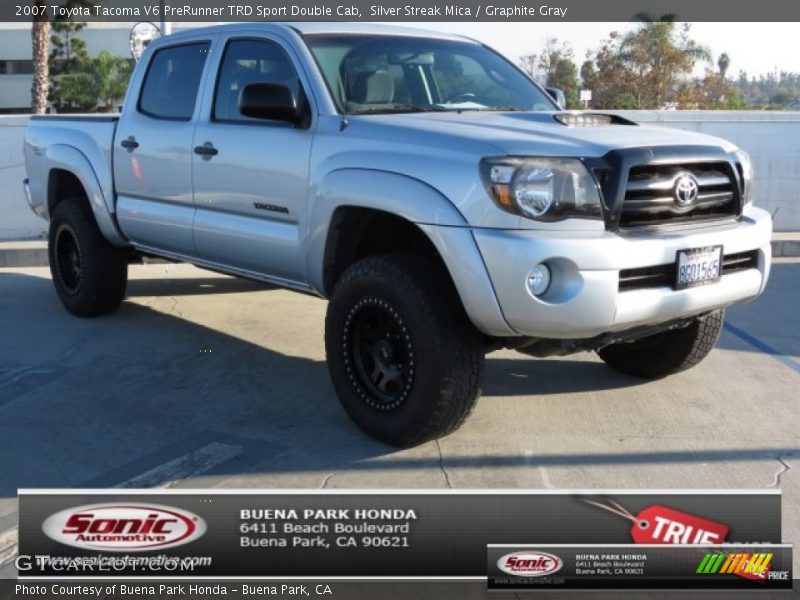 Silver Streak Mica / Graphite Gray 2007 Toyota Tacoma V6 PreRunner TRD Sport Double Cab