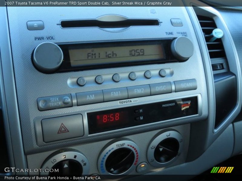 Silver Streak Mica / Graphite Gray 2007 Toyota Tacoma V6 PreRunner TRD Sport Double Cab