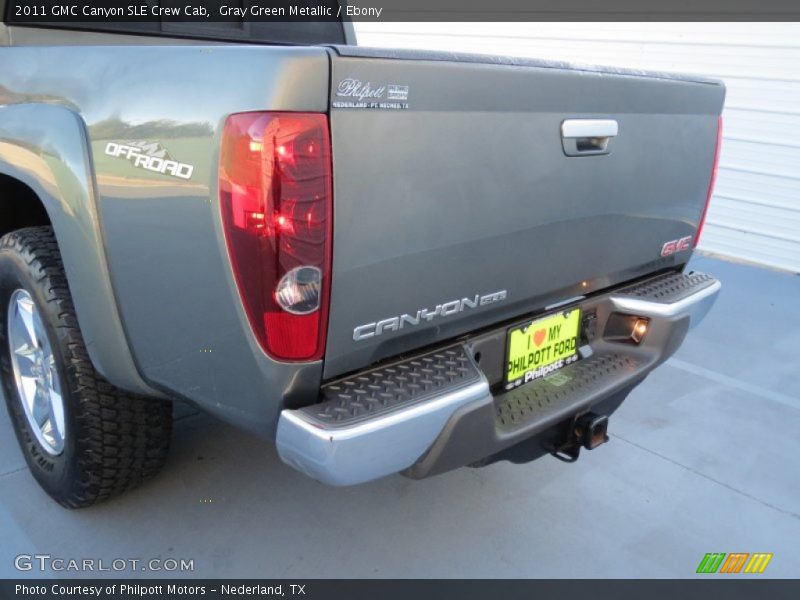 Gray Green Metallic / Ebony 2011 GMC Canyon SLE Crew Cab