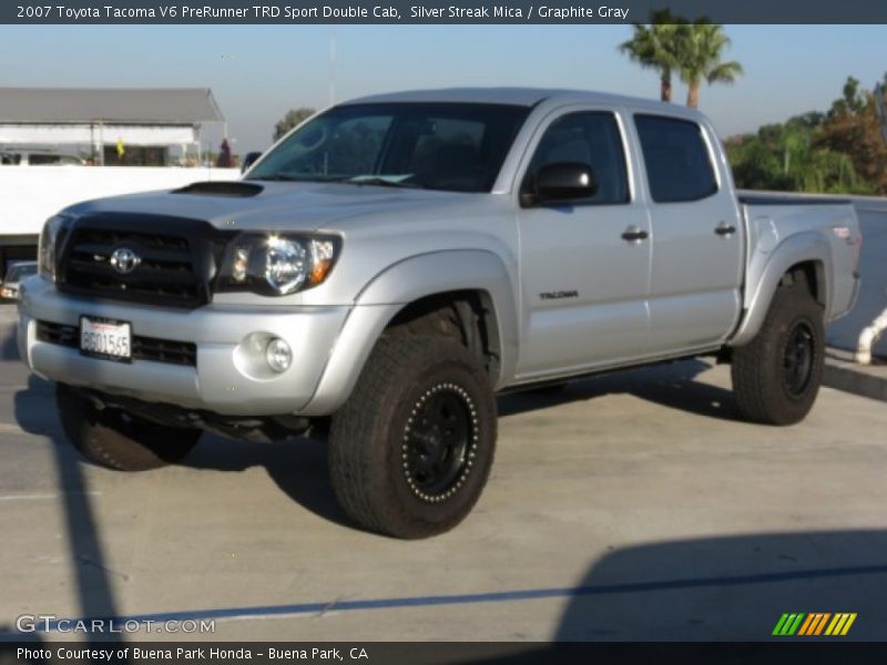 Silver Streak Mica / Graphite Gray 2007 Toyota Tacoma V6 PreRunner TRD Sport Double Cab