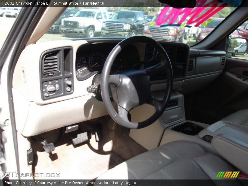 Summit White / Tan/Neutral 2002 Chevrolet Tahoe LT