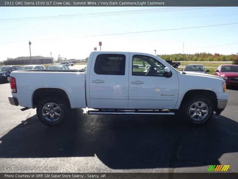 Summit White / Very Dark Cashmere/Light Cashmere 2011 GMC Sierra 1500 SLT Crew Cab