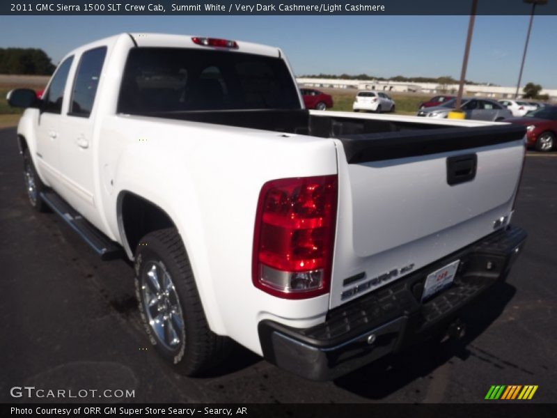 Summit White / Very Dark Cashmere/Light Cashmere 2011 GMC Sierra 1500 SLT Crew Cab