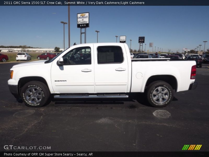 Summit White / Very Dark Cashmere/Light Cashmere 2011 GMC Sierra 1500 SLT Crew Cab