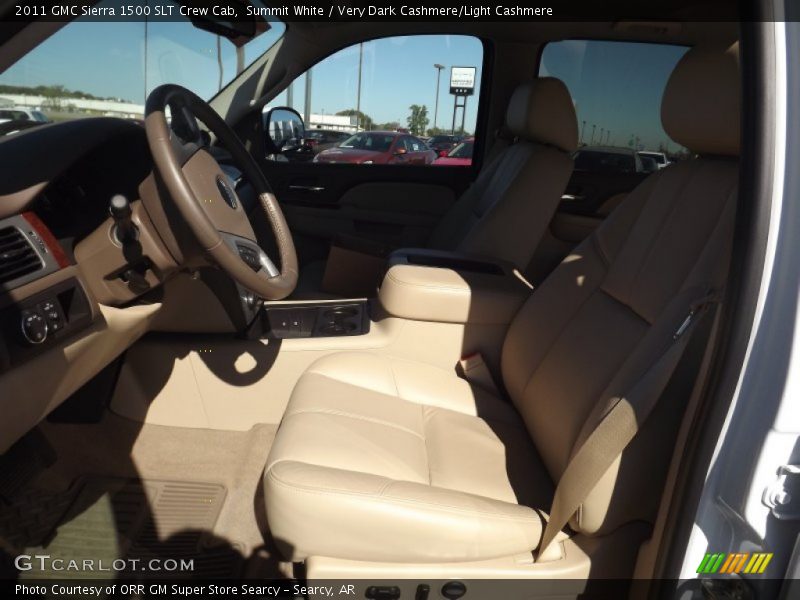 Summit White / Very Dark Cashmere/Light Cashmere 2011 GMC Sierra 1500 SLT Crew Cab