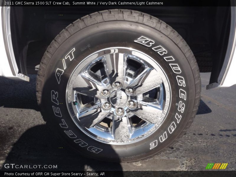 Summit White / Very Dark Cashmere/Light Cashmere 2011 GMC Sierra 1500 SLT Crew Cab