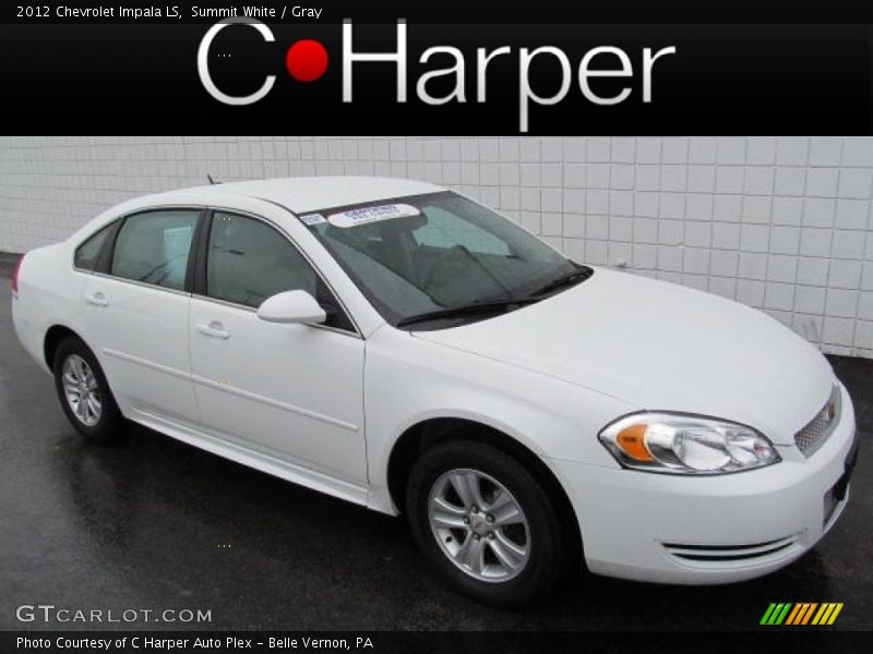 Summit White / Gray 2012 Chevrolet Impala LS