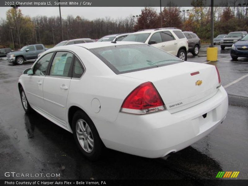 Summit White / Gray 2012 Chevrolet Impala LS