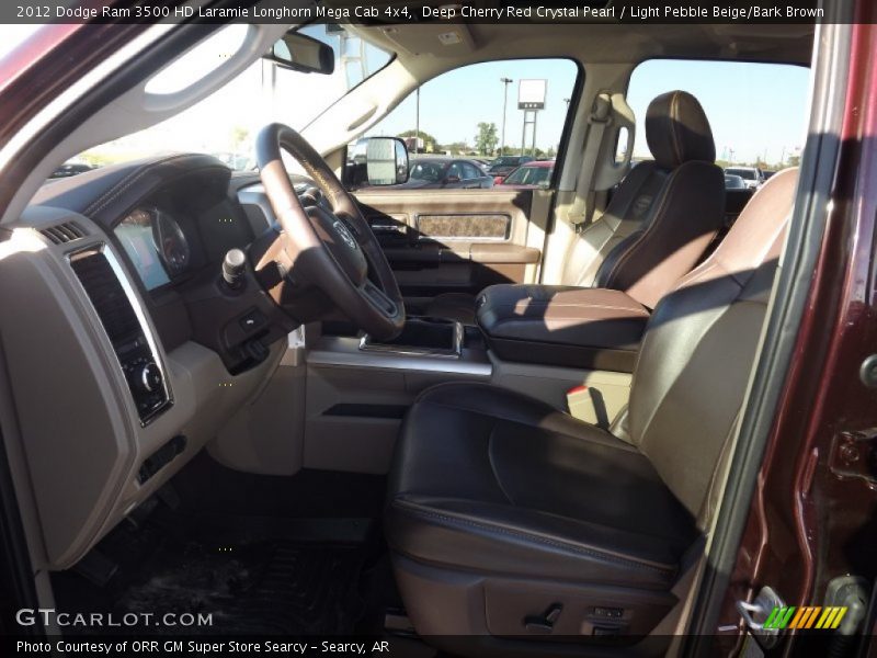 Deep Cherry Red Crystal Pearl / Light Pebble Beige/Bark Brown 2012 Dodge Ram 3500 HD Laramie Longhorn Mega Cab 4x4