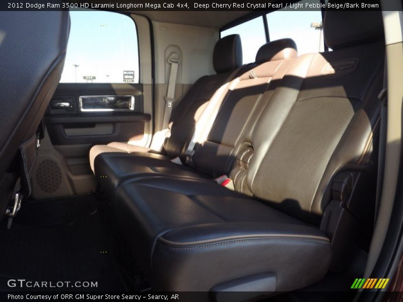 Deep Cherry Red Crystal Pearl / Light Pebble Beige/Bark Brown 2012 Dodge Ram 3500 HD Laramie Longhorn Mega Cab 4x4