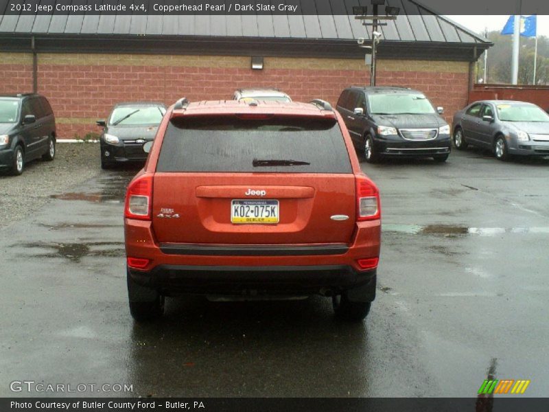 Copperhead Pearl / Dark Slate Gray 2012 Jeep Compass Latitude 4x4