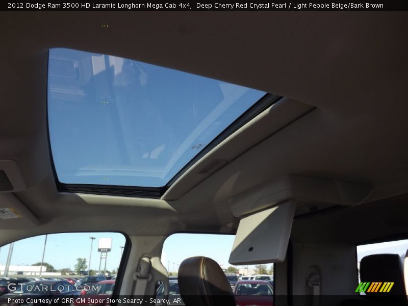 Deep Cherry Red Crystal Pearl / Light Pebble Beige/Bark Brown 2012 Dodge Ram 3500 HD Laramie Longhorn Mega Cab 4x4