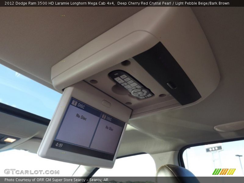 Deep Cherry Red Crystal Pearl / Light Pebble Beige/Bark Brown 2012 Dodge Ram 3500 HD Laramie Longhorn Mega Cab 4x4