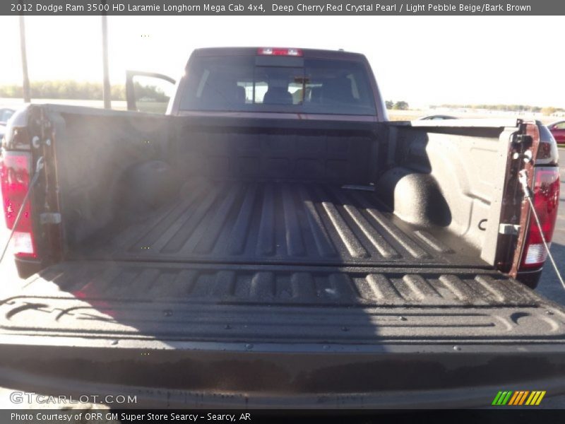 Deep Cherry Red Crystal Pearl / Light Pebble Beige/Bark Brown 2012 Dodge Ram 3500 HD Laramie Longhorn Mega Cab 4x4