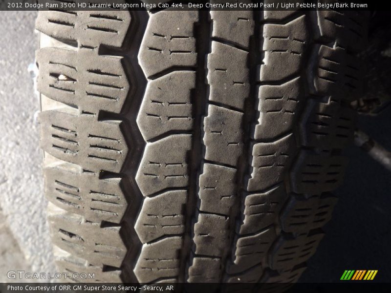 Deep Cherry Red Crystal Pearl / Light Pebble Beige/Bark Brown 2012 Dodge Ram 3500 HD Laramie Longhorn Mega Cab 4x4