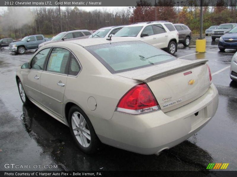 Gold Mist Metallic / Neutral 2012 Chevrolet Impala LTZ