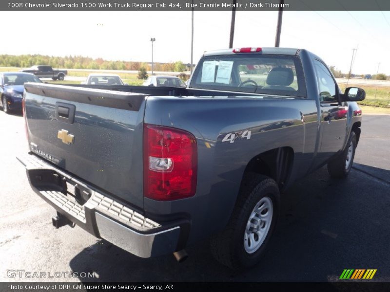 Blue Granite Metallic / Dark Titanium 2008 Chevrolet Silverado 1500 Work Truck Regular Cab 4x4