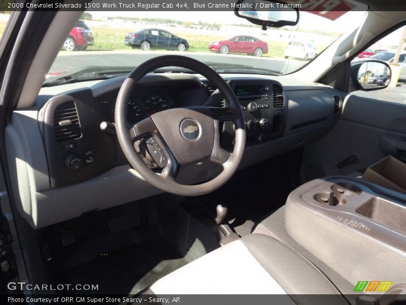 Blue Granite Metallic / Dark Titanium 2008 Chevrolet Silverado 1500 Work Truck Regular Cab 4x4