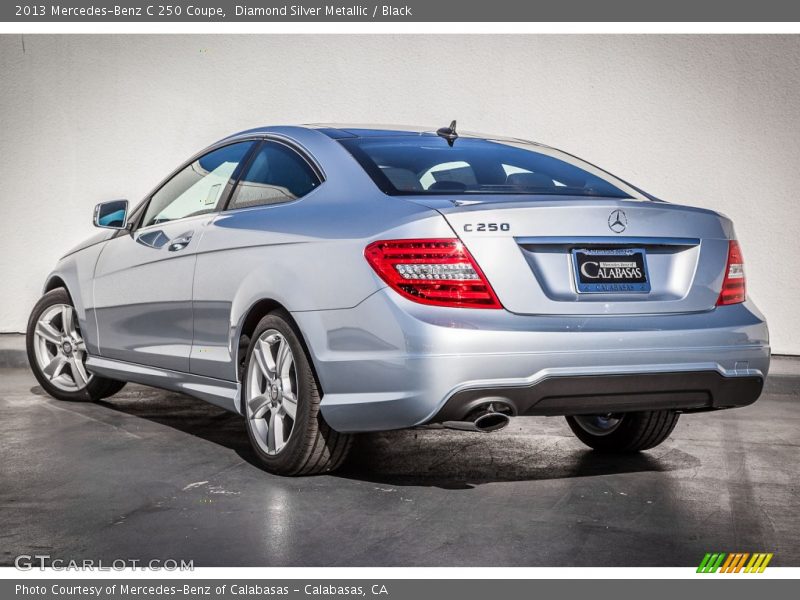 Diamond Silver Metallic / Black 2013 Mercedes-Benz C 250 Coupe