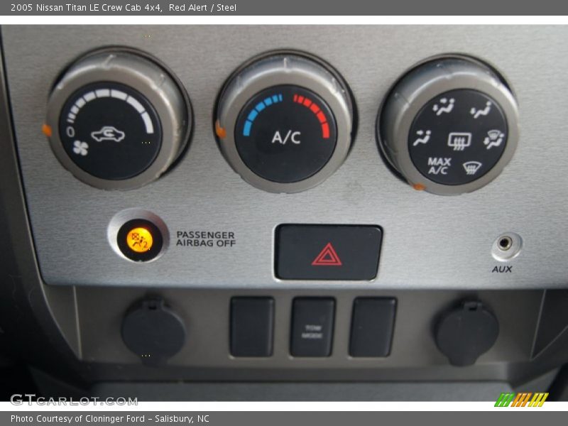 Controls of 2005 Titan LE Crew Cab 4x4