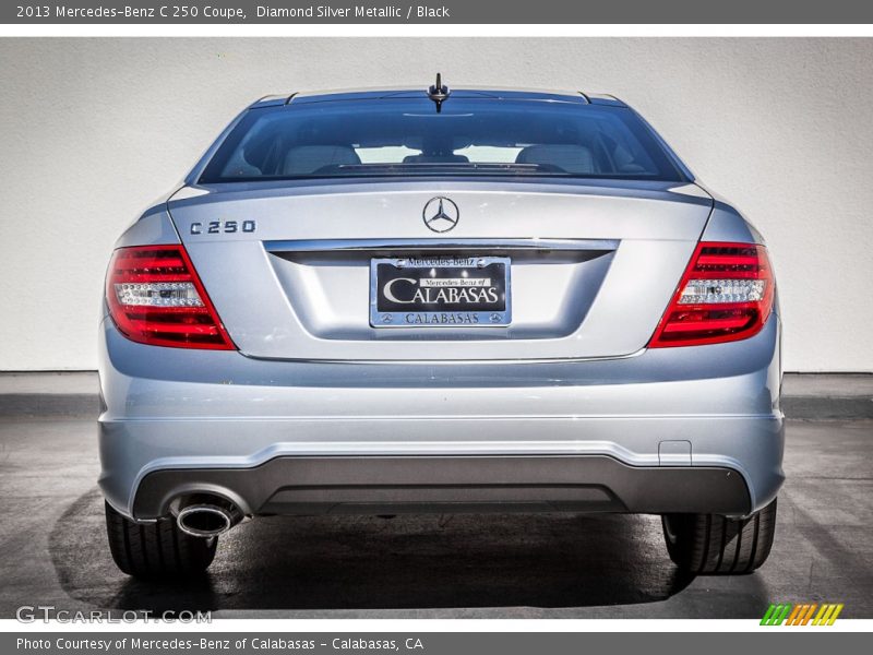 Diamond Silver Metallic / Black 2013 Mercedes-Benz C 250 Coupe