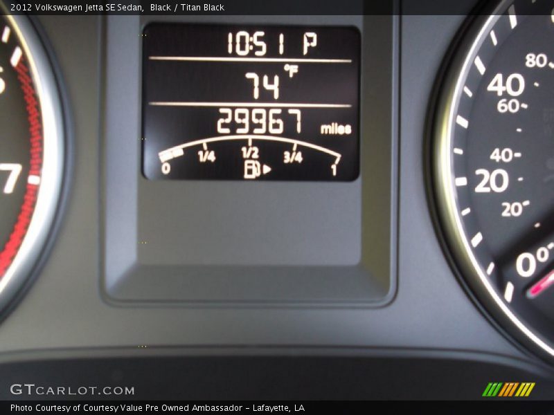 Black / Titan Black 2012 Volkswagen Jetta SE Sedan