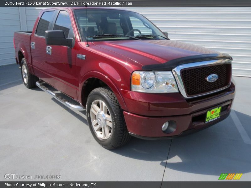 Dark Toreador Red Metallic / Tan 2006 Ford F150 Lariat SuperCrew