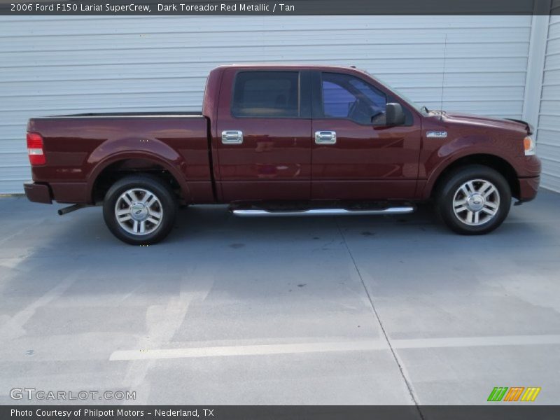 Dark Toreador Red Metallic / Tan 2006 Ford F150 Lariat SuperCrew