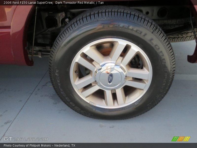 Dark Toreador Red Metallic / Tan 2006 Ford F150 Lariat SuperCrew
