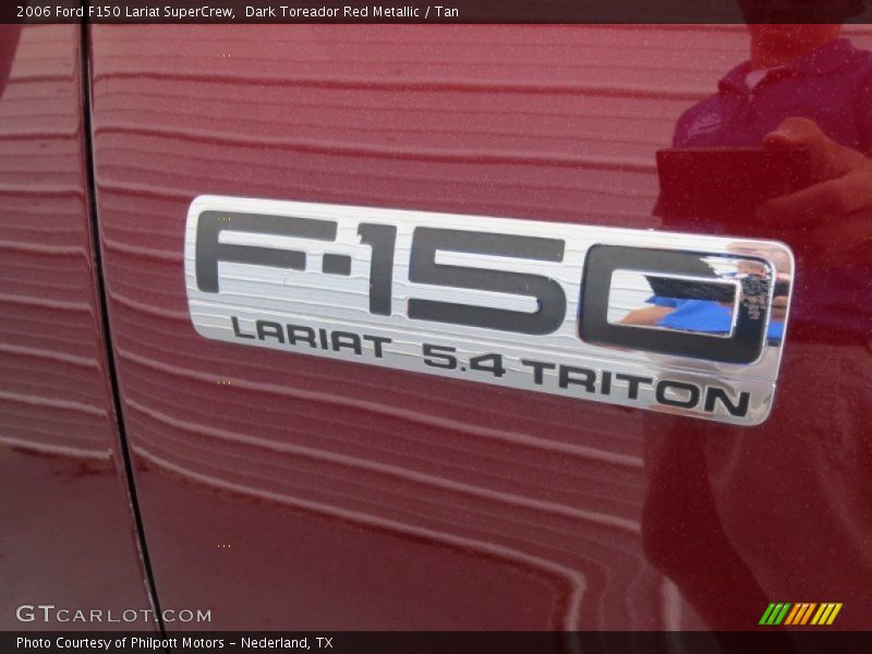 Dark Toreador Red Metallic / Tan 2006 Ford F150 Lariat SuperCrew