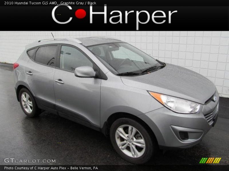 Graphite Gray / Black 2010 Hyundai Tucson GLS AWD