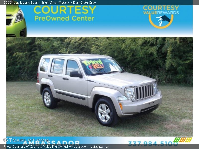 Bright Silver Metallic / Dark Slate Gray 2011 Jeep Liberty Sport