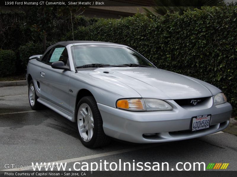 Silver Metallic / Black 1998 Ford Mustang GT Convertible