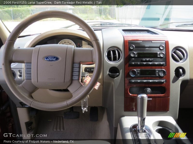 Dark Toreador Red Metallic / Tan 2006 Ford F150 Lariat SuperCrew
