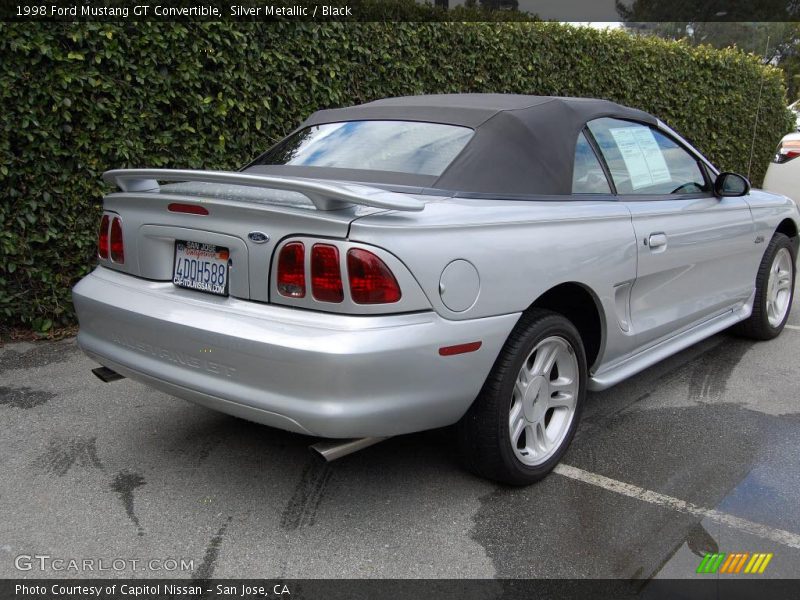 Silver Metallic / Black 1998 Ford Mustang GT Convertible