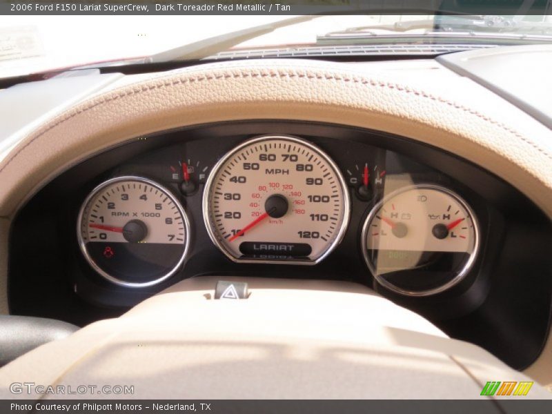 Dark Toreador Red Metallic / Tan 2006 Ford F150 Lariat SuperCrew