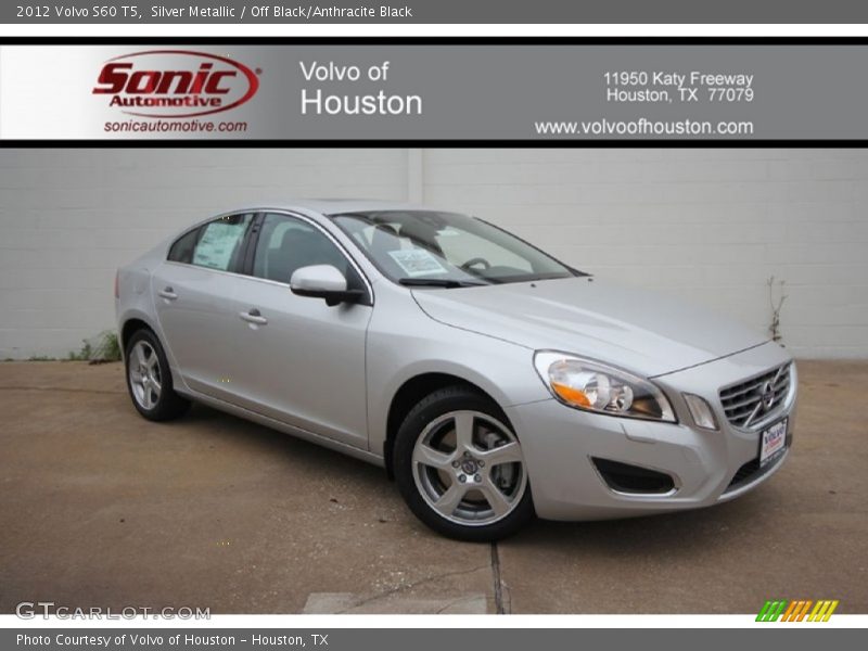 Silver Metallic / Off Black/Anthracite Black 2012 Volvo S60 T5