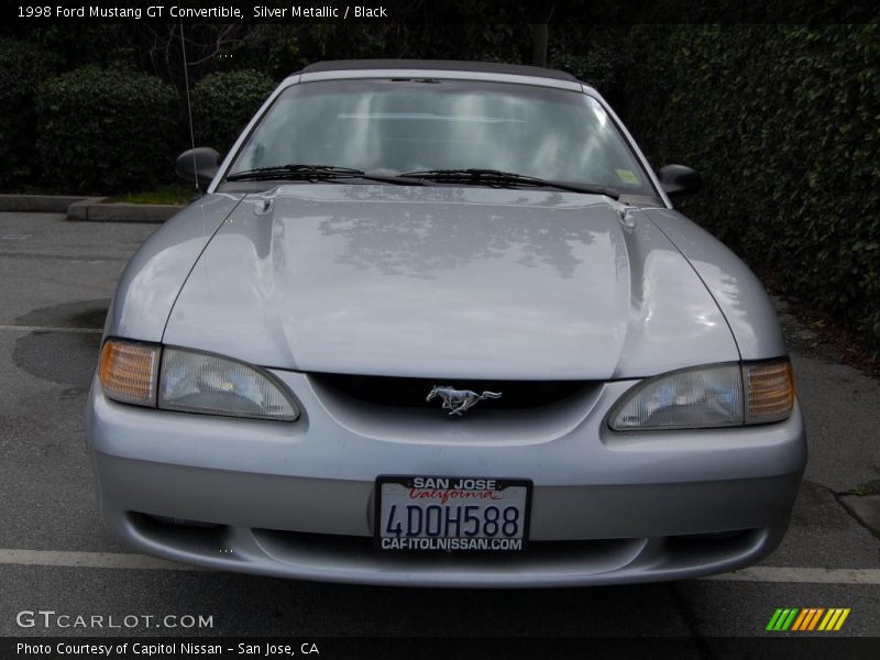 Silver Metallic / Black 1998 Ford Mustang GT Convertible