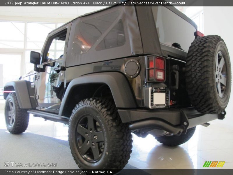 Black / Call of Duty: Black Sedosa/Silver French-Accent 2012 Jeep Wrangler Call of Duty: MW3 Edition 4x4