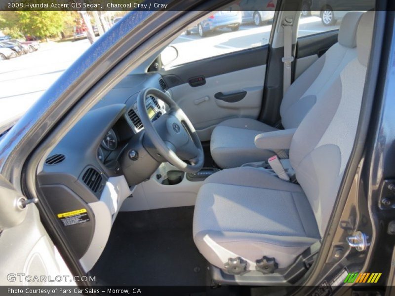 Charcoal Gray / Gray 2008 Hyundai Accent GLS Sedan