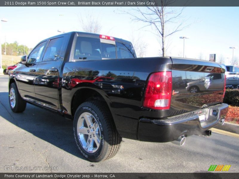 Brilliant Black Crystal Pearl / Dark Slate Gray 2011 Dodge Ram 1500 Sport Crew Cab